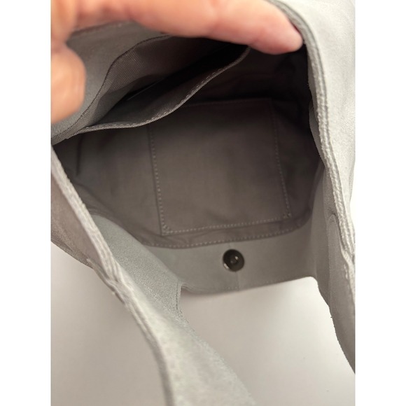 M.I.L.A Suede "Celina" Shoulder Bag Light Gray Minimalist Brand New W/Tag - Picture 10 of 11